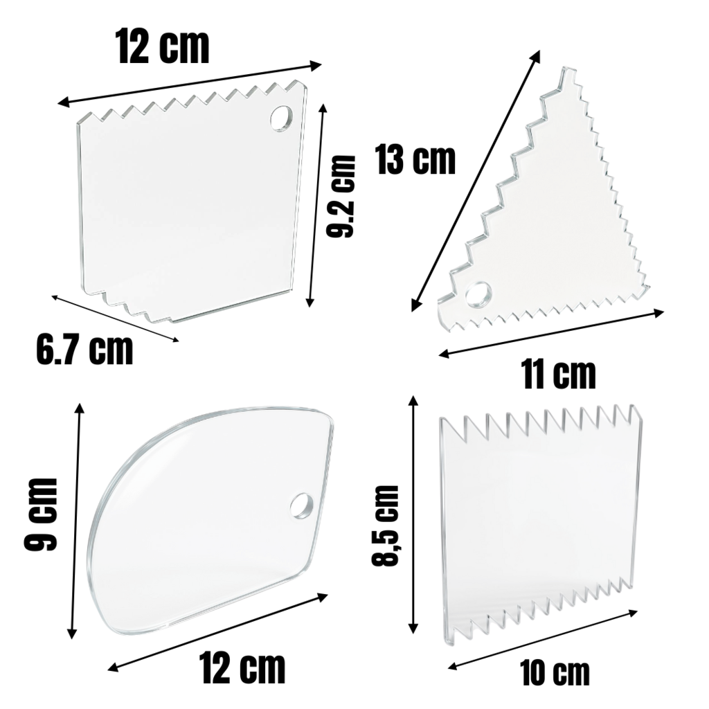 Set de 9 Scrapers Medianos mas 1 Scraper Estandar - 10 Piezas - Image 6