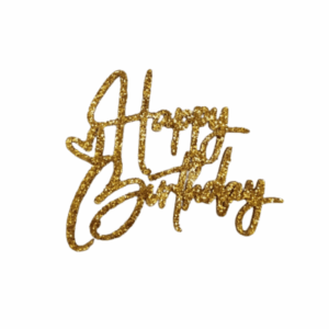 Topper Frontal “Happy Birthday” Glitter