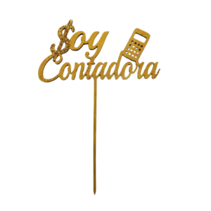 Topper “Soy Contadora” MDF Pintado