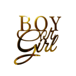 Topper Frontal “Boy or Girl” Plástico Espejado