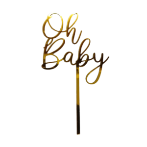 Topper “Oh Baby” Plástico Espejado